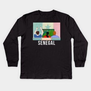Senegal Fans Kids Long Sleeve T-Shirt